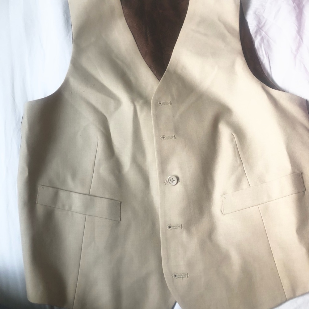 Men's Tan Suit Vest
